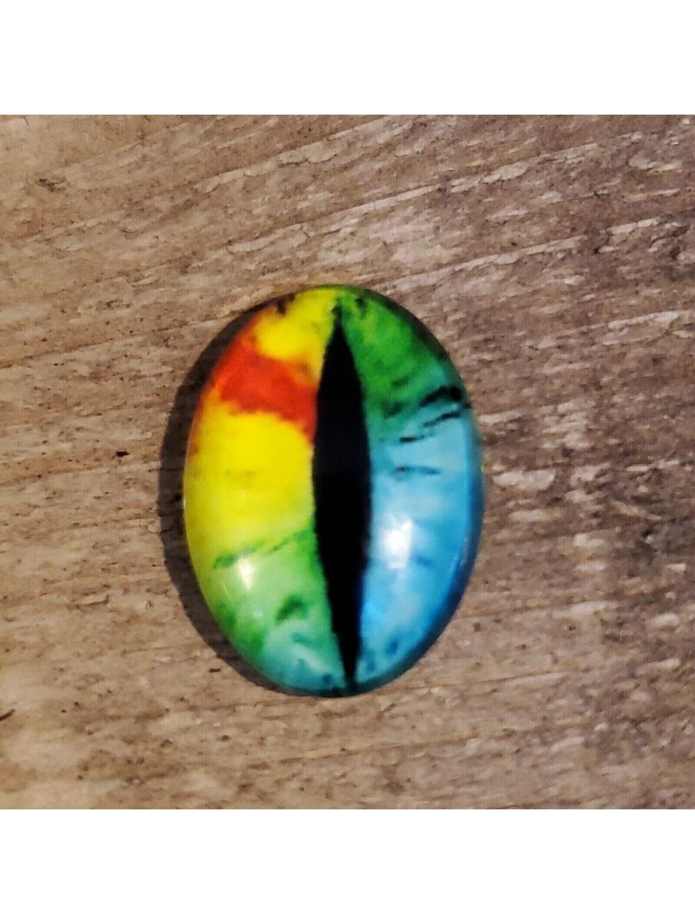 Dragon Eyes Black Blue Green Red GoT Fan Glass Cabochons 18x13mm Oval 2 pcs